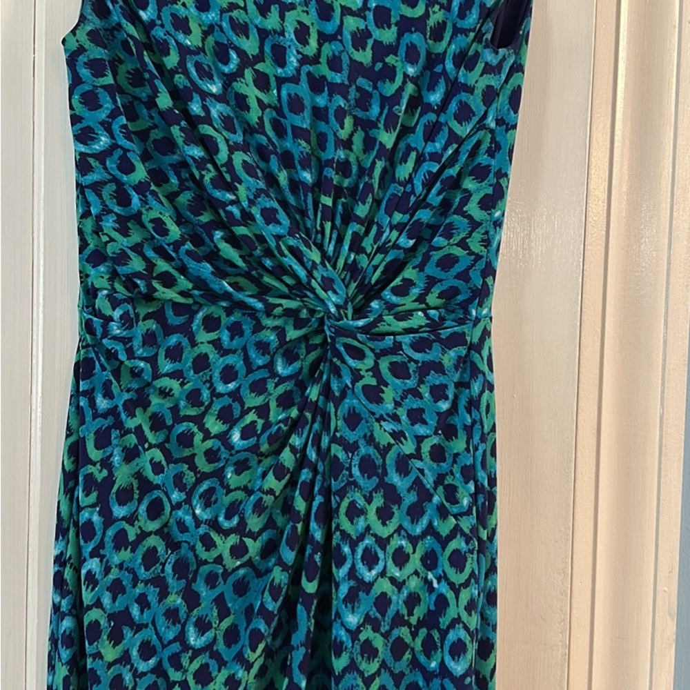 Ralph Lauren Blue and Green Midi Dress